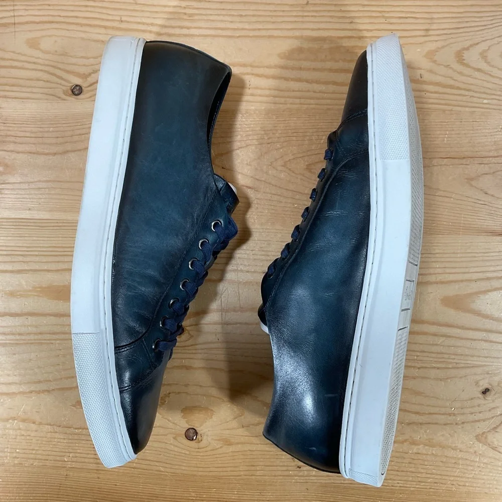 Belvedere Studio James Sneakers Size Men’s 10.5 D Blue White Leather